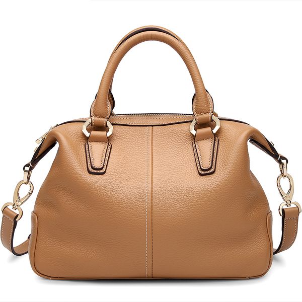 

new leather women's bag, fashionable soft leather shell bag, european and american layer leather, one shoulder hand-held mes