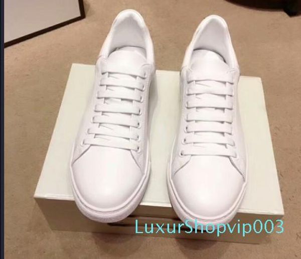 

new designer new personality men casual sneakers white leather sneaker embossed g flat black shoes with box