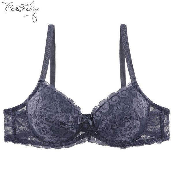 

parifairy sexy цветочные кружева бюстгальтер бюстгальтер без подкладки плюс размер 75с-100д не пуш-ап нижнее белье полный охват на косточках, Red;black