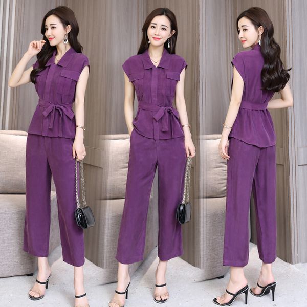 

office work two piece set and pants trousers suit set tracksuit women ensemble femme survetement conjunto feminino, White