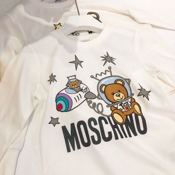

children designer sweater 2020 new arrival fashion boys girls brand letter printed with space bear sweatshirts kids luxury hoodies hot, Black
