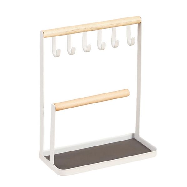 

iron jewelry rack earrings necklace watch rack key storage shelf jewelry display home decorations, Pink;blue