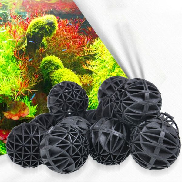 

100pcs/set aquariums accessories 16/26mm biological bio balls aquarium pond fish nano tank wet dry canister filter media black
