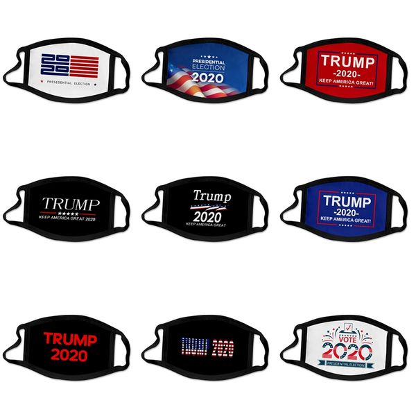 

trump 2020 face masks american election anti dust windproof 3d printed outdoor washable designer trump mask ljja4030 #411, Black