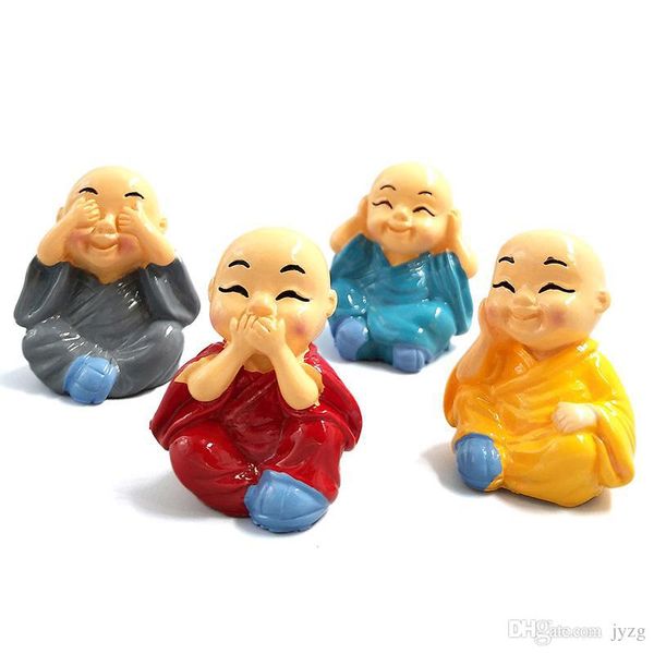 

miniature monks figurine bonsai decor mini fairy garden cartoon character figure statue model anima resin craft ornaments 4~5cm