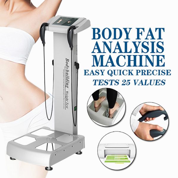 

2020 human body health analyzer monitor fat wegith scale slimming measurement analysis with color printer
