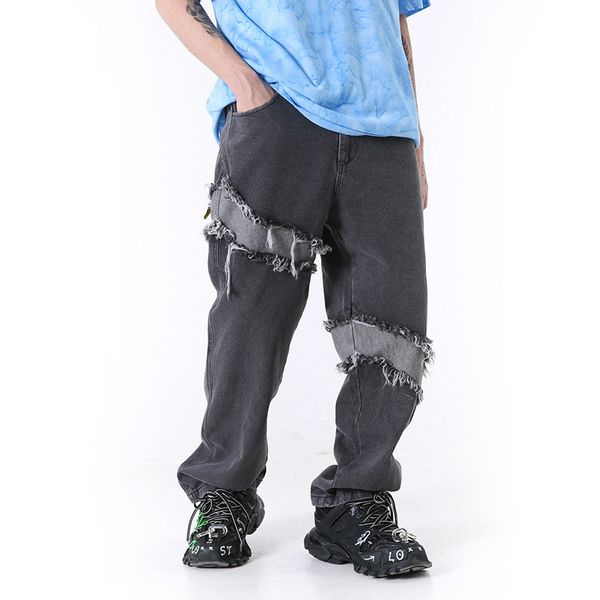 

men's jeans black mens ripped med936, Blue
