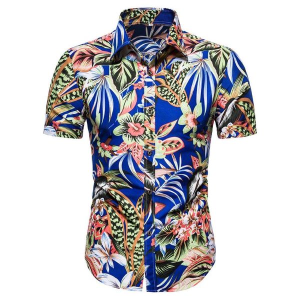 

men's casual shirts printed shirt summer 2021 fashion daily short-sleeved sport stylish and comfortable single-breasted top, White;black