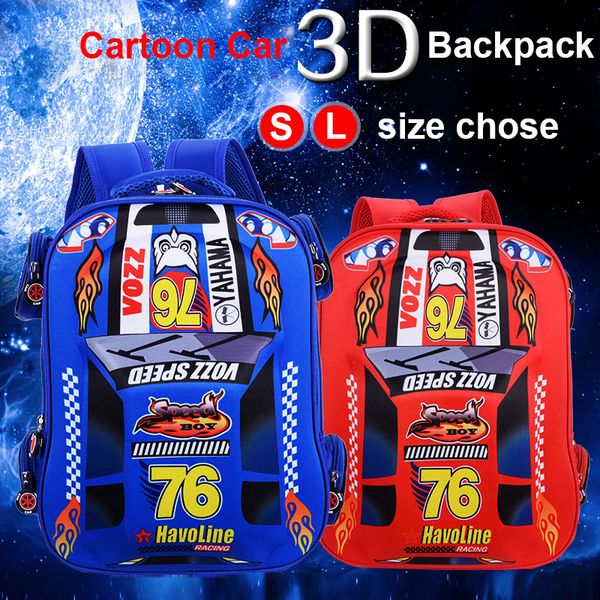 

cartoon 76 car boy girl baby children kindergarten nursery school bag bagpack teenager schoolbags canvas kids student backpacks