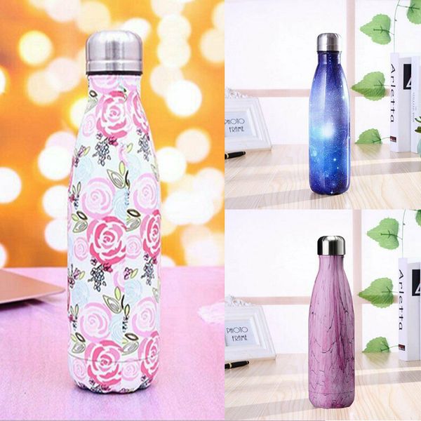 

new stainless steel vacuum insulated bottle water drinks flask thermoses 500ml