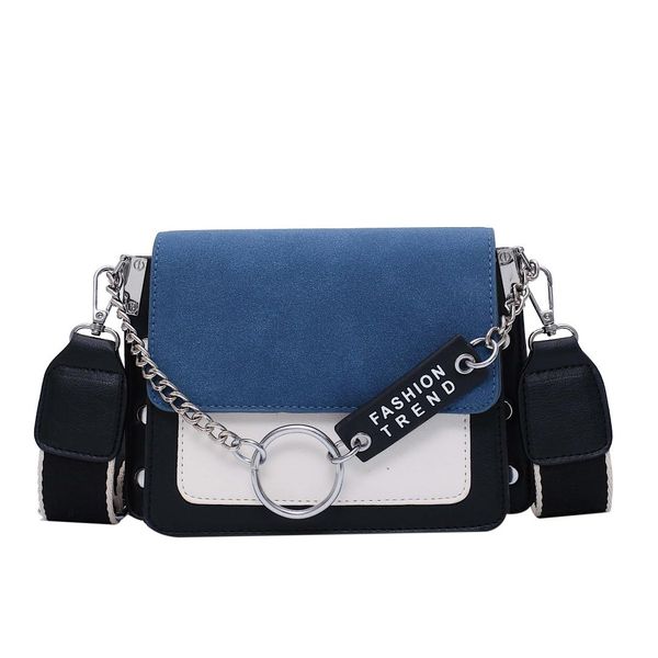 

shujin scrub leather contrast color crossbody bags for women mini shoulder messenger bag female travel chain handbags