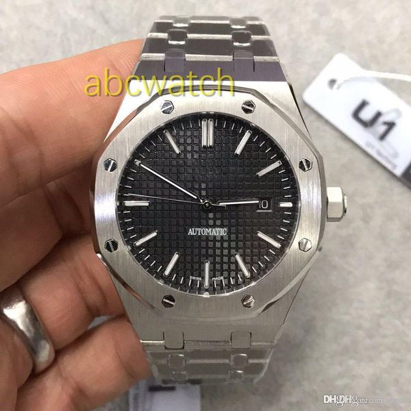 

6 colors men's watch 42mm octagonal luxury royal navy sapphire glass 316l stainless steel original folding buckle, Slivery;brown