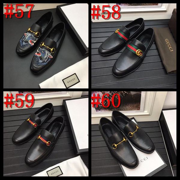 

19sw 2020 brand new mens loafer из натуральной кожи черный коричневый скольжению на мужчин модельная обувь дизайнеры обувает людей высокого, Black