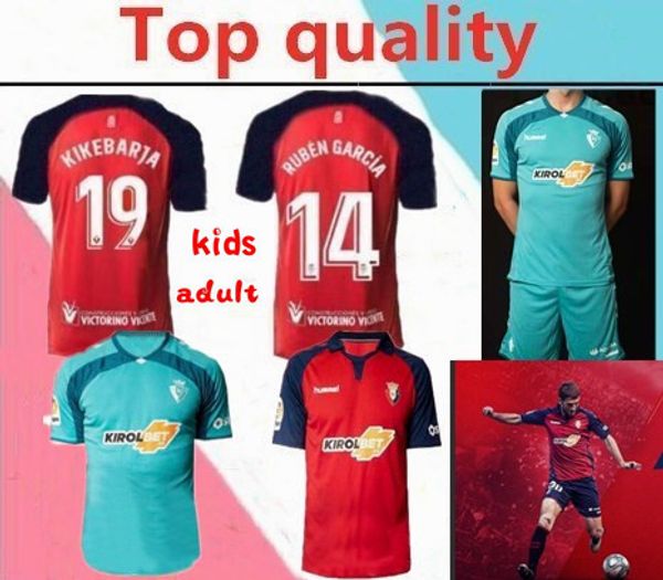 

2019 2020 ca osasuna and kids soccer jersey 19 20 r.torres rubÃ©n garcÃ­a chimy avila brandon unai garcia football shirt, Black