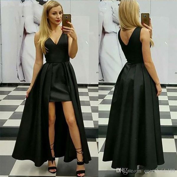 

дешевые sexy v шеи короткие платья выпускного вечера с overskirts little black коктейль халатах формальные вечерние платья ogstuff vestidos