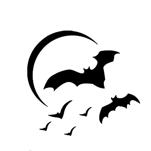 

15*14cm bats flying moon vinyl decal sticker funny car window bumper novelty jdm drift vinyl decal sticker