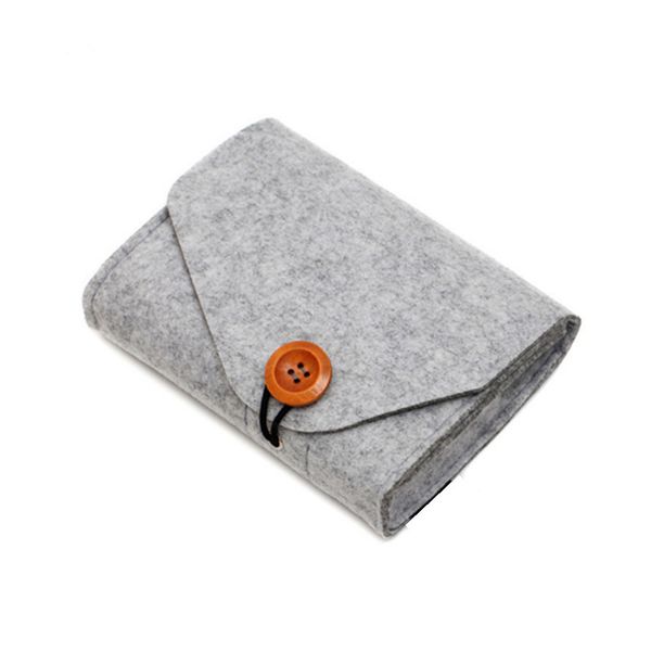 

home storage organization 1 pcs key coin package mini felt pouch earphone sd card power bank data cable travel organizer light g