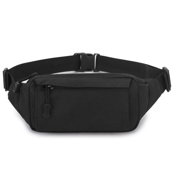

men fanny pack chest shoulder bag with 3 pockets nylon minitary waist bag