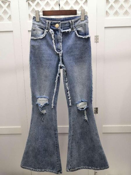 

bh03709 модные женские джинсы 2020 взлетно-посадочная полоса европейский дизайн партия стиль женская одежда, Blue