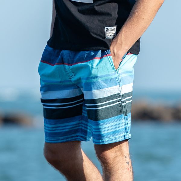 

2019 new mens board beach swim shorts men short de bain homme deportivo hombre mens swimming shorts men striped beach short