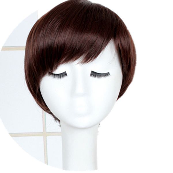

ouran high school host club haruhi fujioka short dark brown cosplay wig, Black