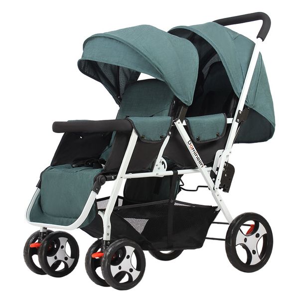 

twin push baby backseat pushcart baby pairs light 6-12 months can sit or lie down