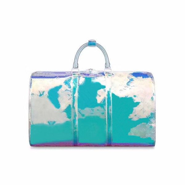 

2019men women luxury de igner travel luggage bag men tote keepall pvc clear bag women duffle bag ize 50 23 29 hipping