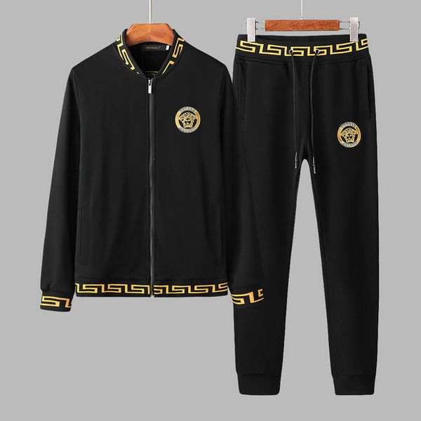 

2019 new fashion suit men's jacket sportswear printing men's brand zipper jacket suit hip hop men's sportswear jacket sweatsh, White;black