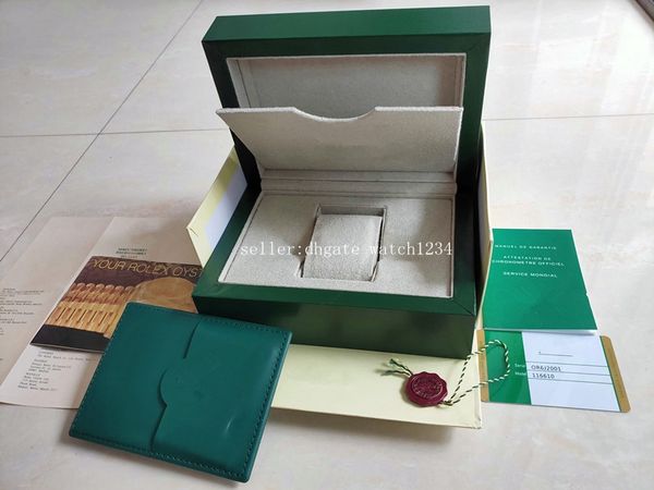 

selling green original box papers card purse boxes handbag for sea-dweller 126660 116660 126710 126715 7750 watches, Black;blue