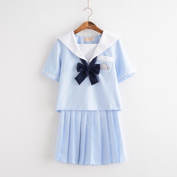 

новое поступление японский jk наборы школьная форма девушки сакура вышитые осень средняя школа женщины новинка матросские костюмы униформа x, White