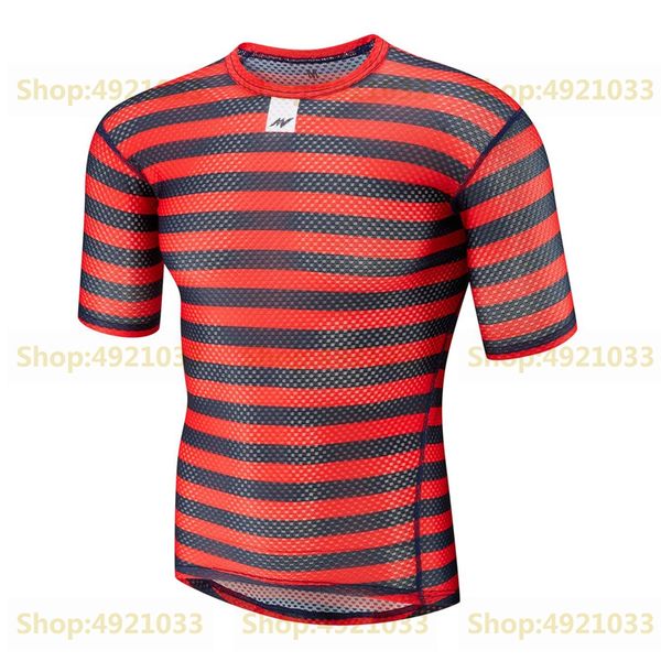

2020 morvelo new baselayer unrestrictive fit with high breathability summer short sleeve open mesh fabric cycling underwear men, Black;red