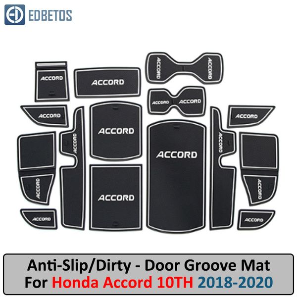 

anti-slip mat for accord 10 x 2018 2019 2020 mk10 10th gen gate slot anti-dirty door groove mat car interiors gel