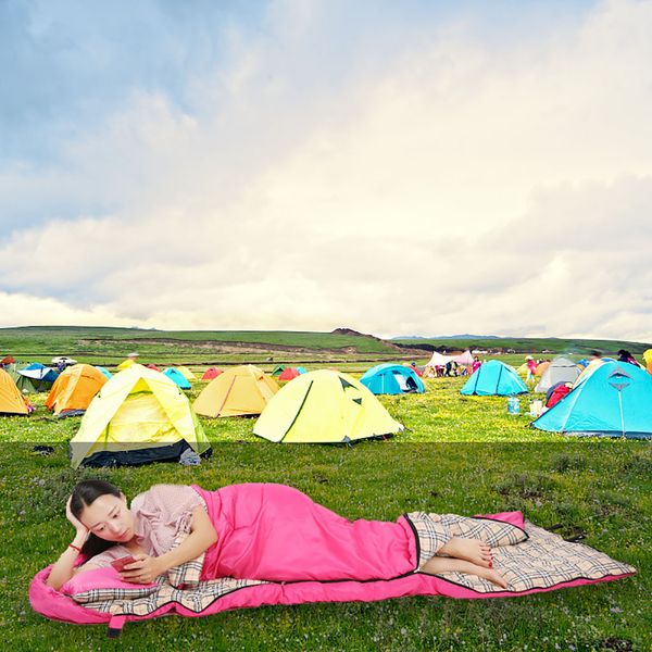 

sleeping bag waterproof single suit case camping hiking outdoor envelope light sleeping bag waterproof inflatable lazy sofa