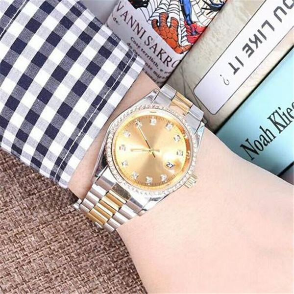 

relojes hombre Ѭоконе алмазне наѬђне а новй бѬенд авомаиекие а мђжин, Slivery;brown