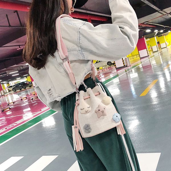 

2020 new style women's bag non-mainstream women's korean-style cross-body bucket bag graceful shoulder handbag