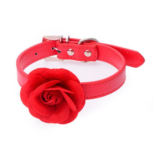 

pretty pet cat dogs collar flower adjustable puppy necklace belt neck strap hot