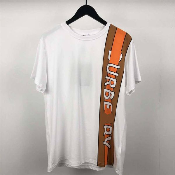 

mens designer t shirt brand fashion tees breathable loose shorts sleeves letters striped side luxury t shirts summer lr200426, White;black