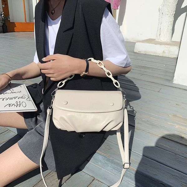 

2020 new ladies hand bag fashion thick chain wild simple ladies shoulder bag