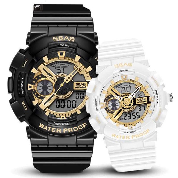 

ladies watch lovers electronic watch men and women fashion sports lovers waterproof multi-function student electronic watc, Slivery;brown