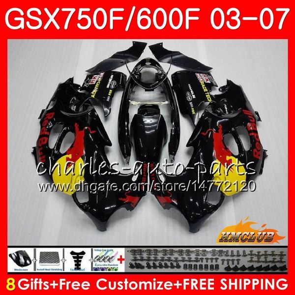 

Кузов Для SUZUKI KATANA GSXF750 Blk желтый красный GSXF600 2003 2004 2005 2006 2007 3HC22 GSX600F GSX750F GSXF 600 750 03 04 05 06 07 Обтекатель