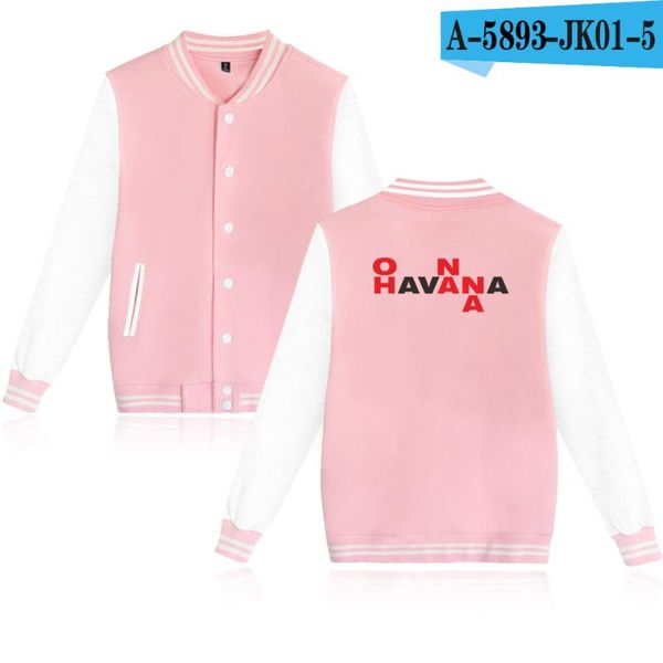 

новые luckyfrifayf 2018 камила кабельо havana печать baseball jacket мужчины / женщины форменные вентиляторы куртки пальто длинные streetwea, Black;brown