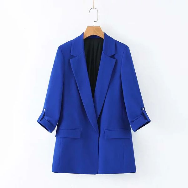 

2019 new products ins europe and america women's dress solid color suit jacket, Black;white
