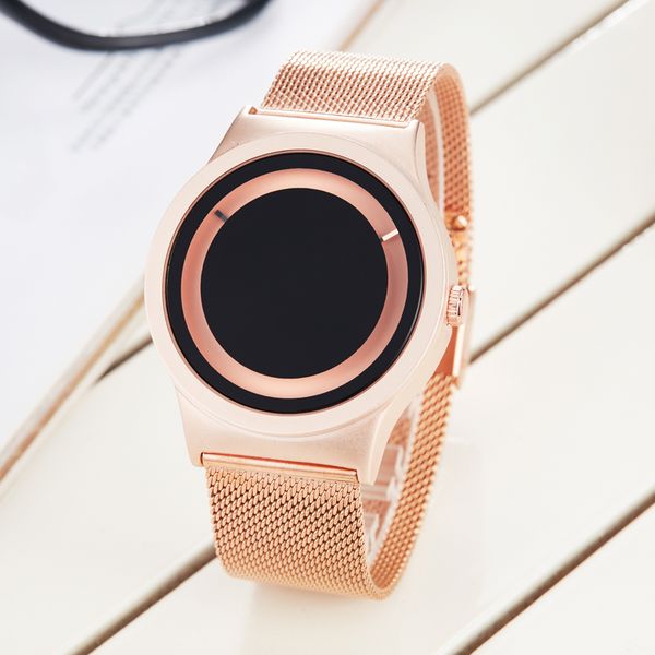 

minimalist creative watches for women fashion simple watches sports outdoor quartz wristwatches diamond dial bracelet magnetic, Slivery;brown