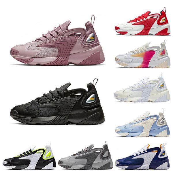 

triple black m2k tekno zoom 2k men women running shoes cream white race red royal blue sports sneakers mens trainers size 36-45
