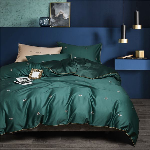 

egyptian cotton soft duvet cover fitted/bed sheet set flamingo paisley bedding set family set twin  king size 4pieces