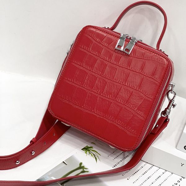 

ladies fashion handbags genuine leather messenger small square bag trendy cowskin women messenger bag shoulder