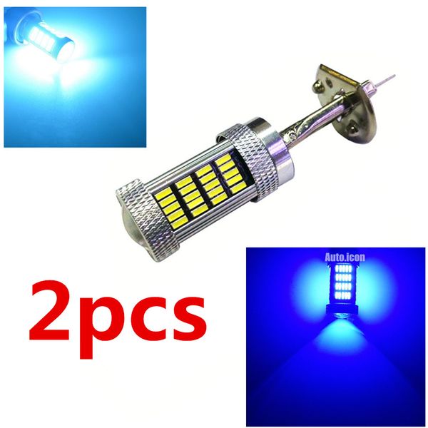 

2pcs blue yellow h1 4014 led 92 smd high power car fog driving light bulb lamp