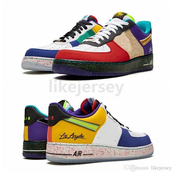 

2019 designer forces low what the la 1s mandarin duck mens women forced air sports sneakers platform trainers size 36-45