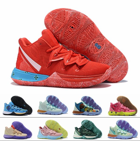 

mens kyrie patrick stars squidward pineapple house basketball shoes sponge bob irving 5 5s sports sneakers zapatos des chaussures
