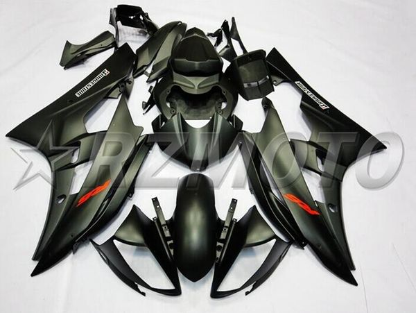 

4gifts литьевая форма новый abs мотоцикл полный обтекатели комплект подходит для yamaha yzf-r6 2006 2007 06 07 r6 кузов набор черный матовый